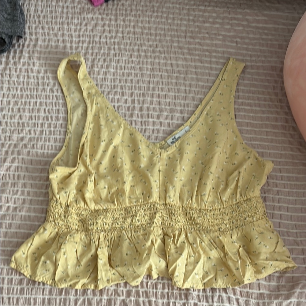 Yellow Floral Women's Top
